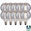 Harper Living 8 Watts G95 E27 LED Bulb Smoked Globe Cool White Dimmable, Pack of 10