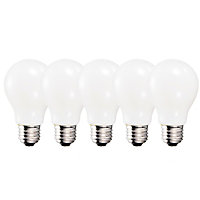 Harper Living 9 Watts A60 E27 LED Bulb Opal Warm White Dimmable, Pack of 5