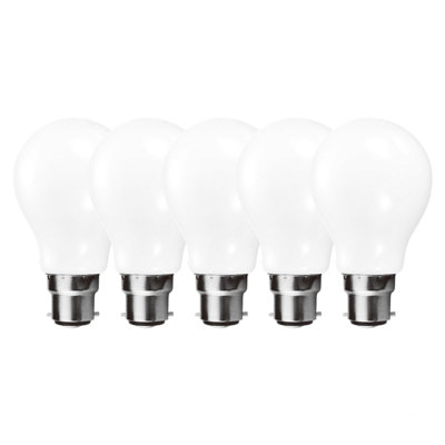 Harper Living 9 Watts GLS B22 BC Bayonet LED Light Bulb Opal Cool White Dimmable, Pack of 5