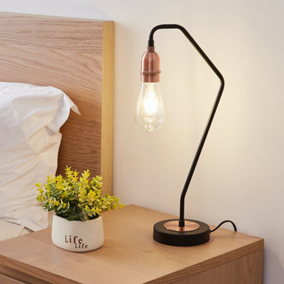 Harper Living Black and Copper Table Lamp