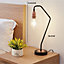 Harper Living Black and Copper Table Lamp