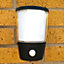 Harper Living Black Modern Motion Sensor Outdoor Wall Light (16.3 x 10.8 x 13.4cm)
