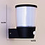 Harper Living Black Modern Motion Sensor Outdoor Wall Light (16.3 x 10.8 x 13.4cm)
