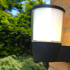 Harper Living Black Modern Outdoor Wall Light (16.3 x 10.8 x 13.4cm) - IP54