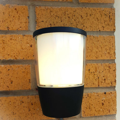 Harper Living Black Modern Outdoor Wall Light (16.3 x 10.8 x 13.4cm) - IP54