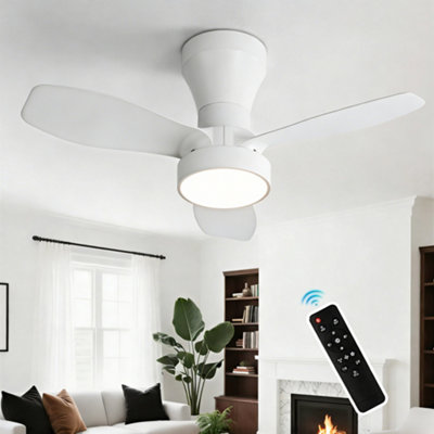 HARPER LIVING Ceiling Fan Light with Remote, 40W 2100LM LED Dimmable ...