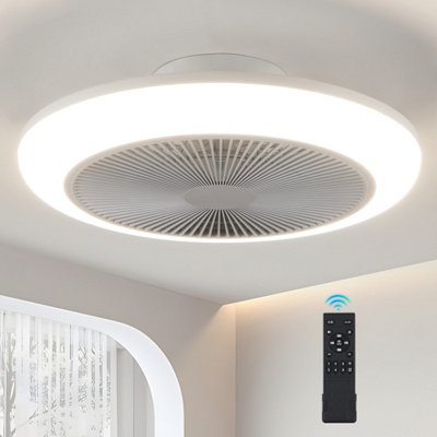 HARPER LIVING Ceiling Fan with Lights and Remote, Dimmable, 3 Colors Change/6 Speeds/Timing