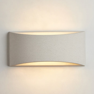 Harper Living Concrete Art Deco Medium Plaster Indoor Wall Light (14 x 30 x 10cm)