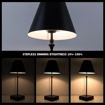 HARPER LIVING Cordless Table Lamp, 5200mAh Battery Operated Desk