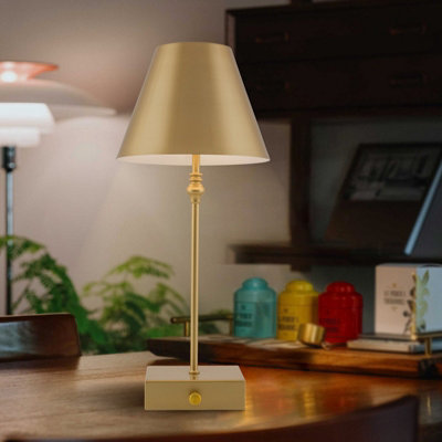 HARPER LIVING Cordless Table Lamp, 5200mAh Battery Operated Desk Light ...