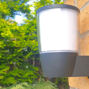 Harper Living Grey Modern Outdoor Wall Light (16.3 x 10.8 x 13.4cm) - IP54