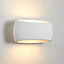HARPER LIVING Large Wall Lights,  Indoor Wall Sconce Lamp with White Oval Ceramic Shade, Plaster Wall Light
