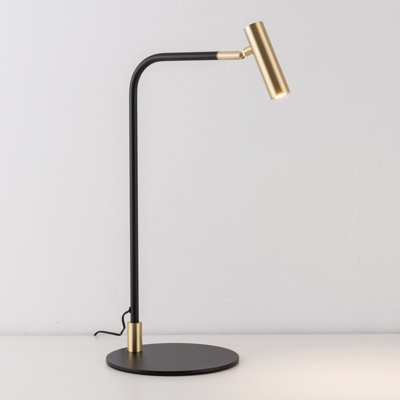 Harper Living LED Black and Gold Desk Table Light, Adjustable Light ...