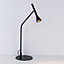 Harper Living LED Matt Black Desk Table Light, Adjustable Light Head with Touch Dimmer Switch