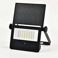 HARPER LIVING LED Outdoor Floodlight with Photocell Motion Sensor, Solar-Powered Security Light, 5W 860lm 2000 mAH