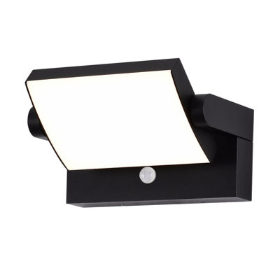 Harper Living Matt Black Modern Rectangular LED Outdoor Wall Light ...