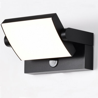 Harper Living Matt Black Modern Rectangular LED Outdoor Wall Light ...