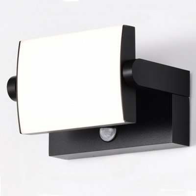 Harper Living Matt Black Modern Rectangular LED Outdoor Wall Light ...