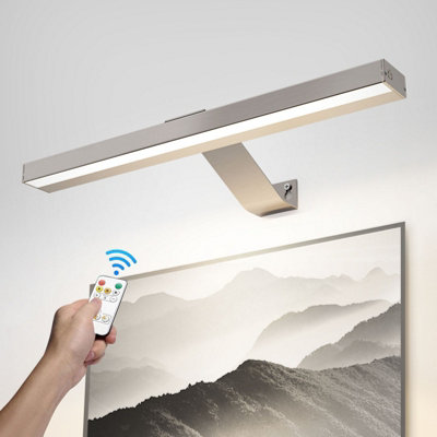 HARPER LIVING Picture light for Wall Brushed Nickel, Magnetic Rechargeable Lamp Dimmable & 3 Colour Temps