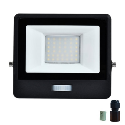 Harper Living PIR Floodlight with Fast Connector, Weatherproof IP65, 30 Watts