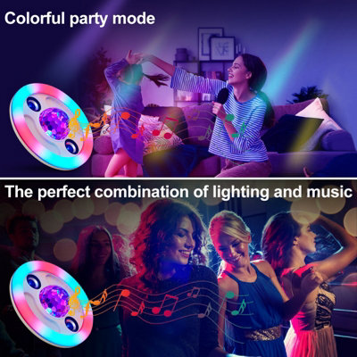 HARPER LIVING RGB Remote E27 LED Light Bulb with Speaker, 30W 2400LM Bluetooth Speaker Light Bulb with Control