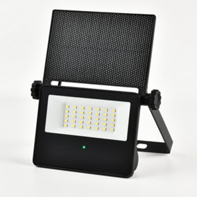 HARPER LIVING Solar Security Outdoor LED Floodlight with Motion Sensor, IP65, 6500k, 2000 mAH Lion Battery Solar Powered PIR