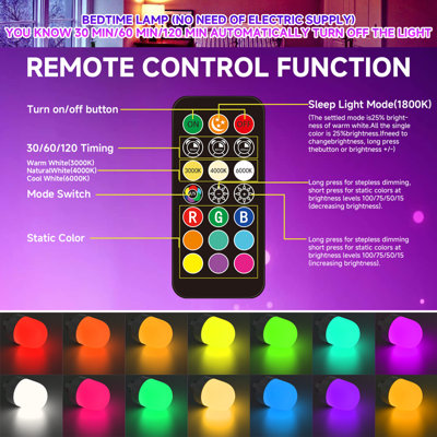 HARPER LIVING USB Rechargeable LED Bulb with Remote, E27 Screw ...