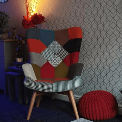 Armchair Patchwork Red