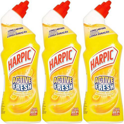 Harpic Active Cleaning Gel Citrus, 750ml (Pack of 3)