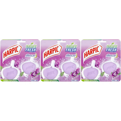 Harpic Hygienic Toilet Rim Block Twin pack Lavender 2 x 40g (Pack of 3 ...