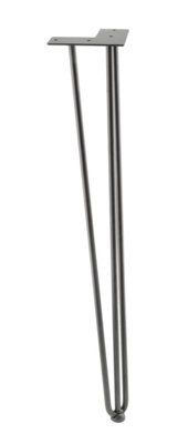 Harpin Metal Industrial Coffe Furniture Table Leg 3R 12mm x 711mm Black Pack of 1