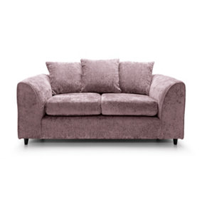Harriet Crushed Chenille 2 Seater Sofa in Pink