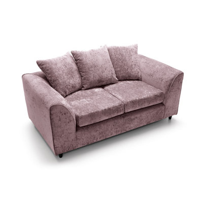 Harriet Crushed Chenille 2 Seater Sofa in Pink