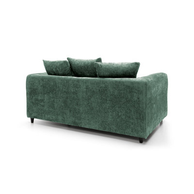 Harriet Crushed Chenille 2 Seater Sofa in Rifle Green