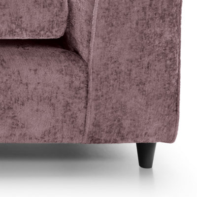 Harriet Crushed Chenille 4 Seater Sofa in Pink