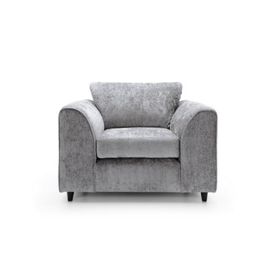 Grey chenille chair new arrivals