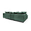 Harriet Crushed Chenille Large Left Facing Corner Sofa in Rifle Green