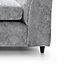Harriet Plus Crushed Chenille U-Shape Sofa in Light Grey