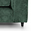 Harriet Plus Crushed Chenille U-Shape Sofa in Rifle Green