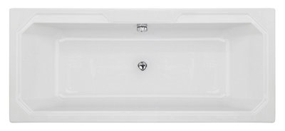 Harrington Traditional Straight Double Ended Shower Bath Tub (Waste Not Included) - 1800mm x 800mm - Balterley