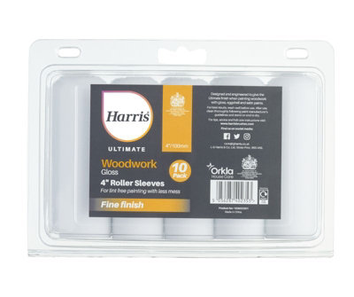 Harris 4" Ultimate Woodwork 10 Pack Roller Sleeves