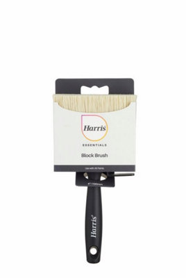 Coral Essentials 4 Inch Block Paint Brush - Synthetic Filament For Walls, Fences, Sheds & Paste