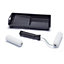 Harris Essentials Gloss 4 Inch Mini Paint Roller Set (4 Piece) Black/White (One Size)