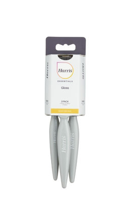 Harris Essentials Gloss Decorator Paint Brushes - 0.5", 1", 1.5", 2" Sizes - Pack Of 3 Or 5, Synthetic Bristles 2 thumbnail image