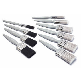 Harris Essentials Wall Ceiling and Gloss Paint Brush Set (Pack of 10) White/Black (One Size)
