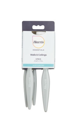 Harris - Essentials Wall & Ceiling Paint Brush Set - Pack 5