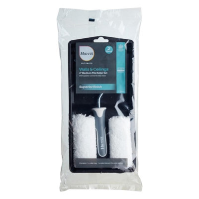 Harris Ultimate 4 Inch Walls and Ceilings Roller Set with Tray and 2 ...