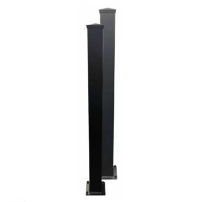 Harrogate Aluminium Gate Hinge Post 2400mm High x 100mmx100mm BLACK