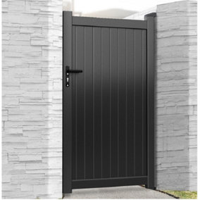 Harrogate Aluminium Pedestrian Garden Gate 750mm Wide x 1800mm High Black