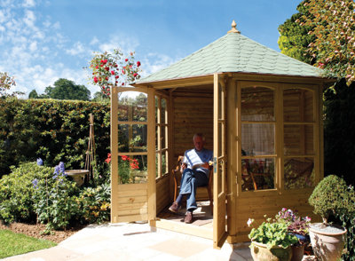 Harrogate Large Summerhouse - Pressure Treatet Timber - L270 x W270 x H310 cm - 3